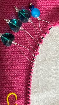 Halsausschnitt verkürzte Reihen links