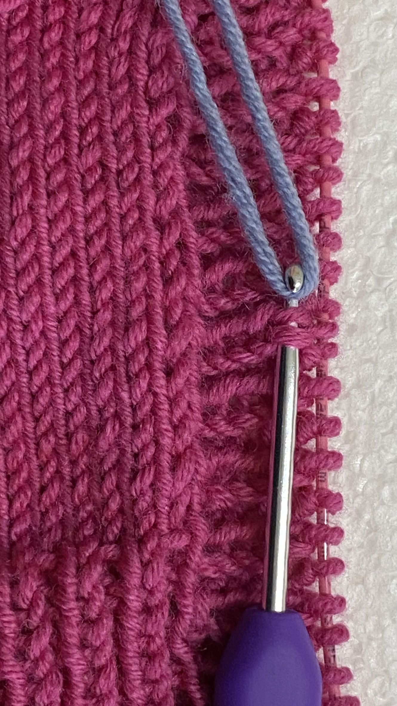 Knopfloch markieren Masche