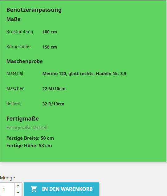 Benutzeranpassung grün