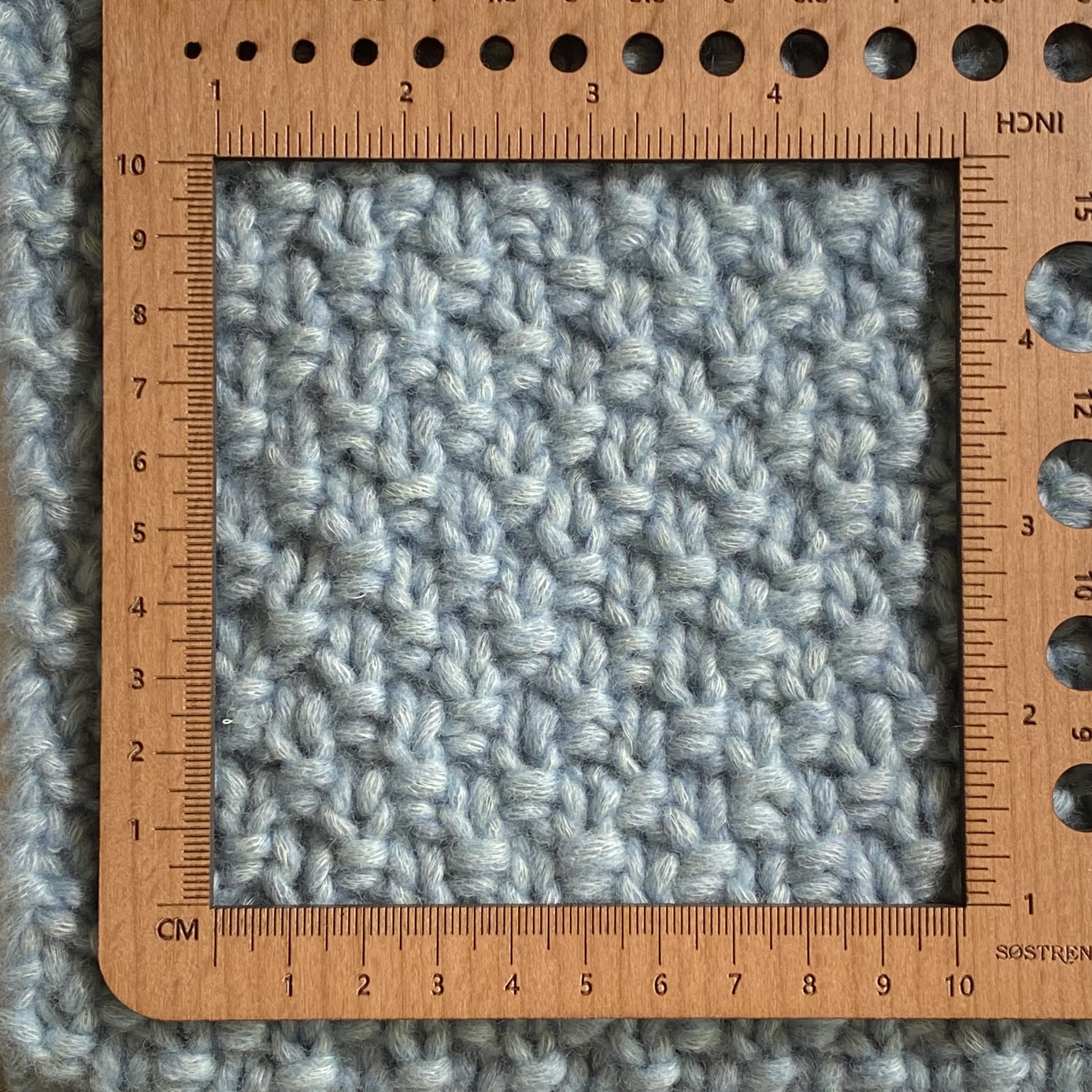 Maschenprobe mit Muster