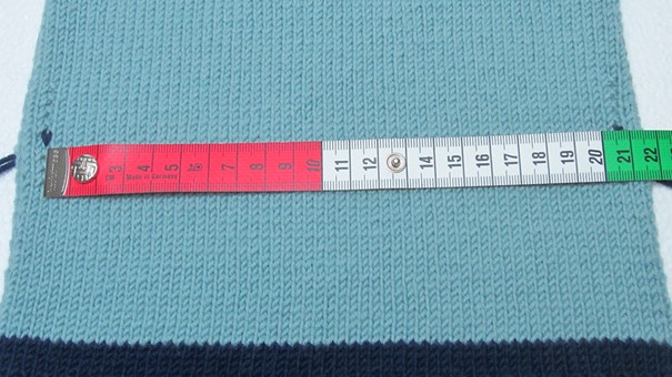 Maschenprobe groß glatt Breite