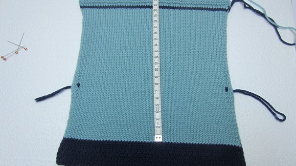 Maschenprobe groß glatt Höhe