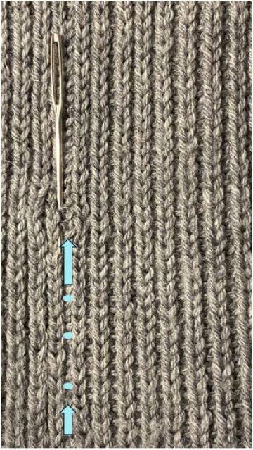 Perlrand genäht uni