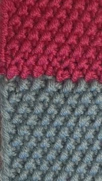 Perlmuster mit Knötchenrand genäht